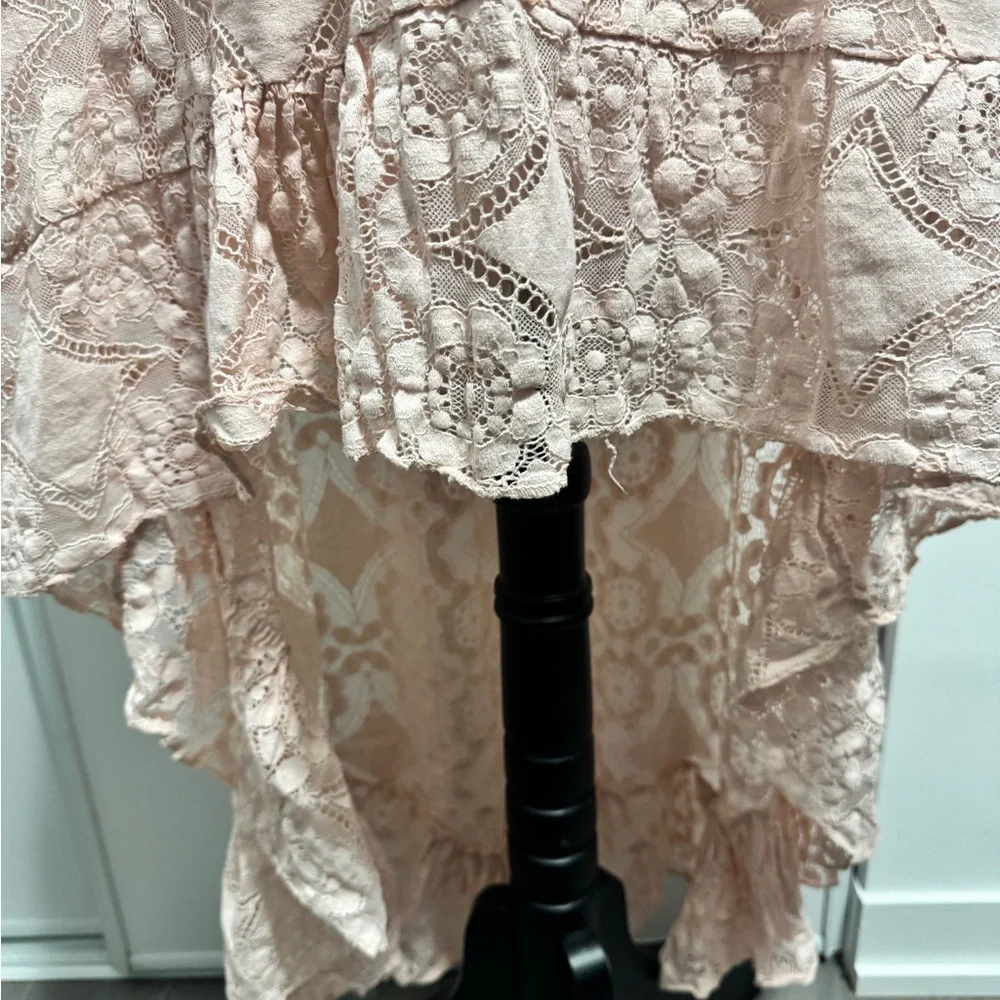 Enzo Made in Italy Lace Hi Low Dress Pink - Picture 9 of 14